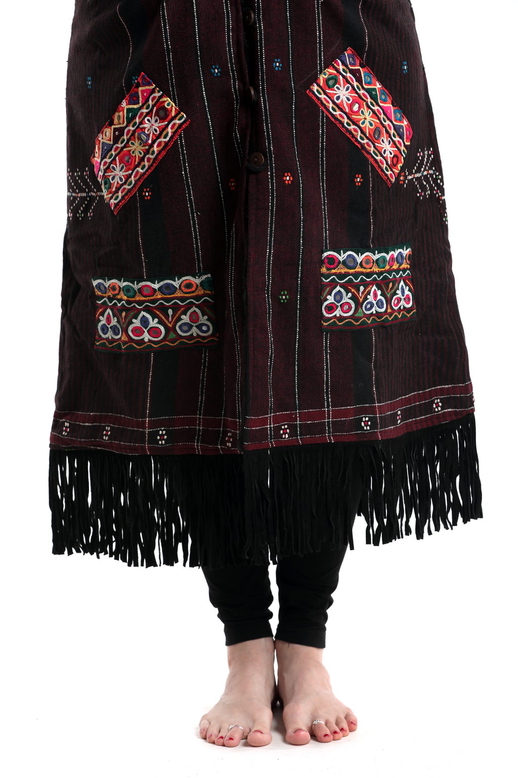 Abrigo tipo kimono de lana merino, poco común, n.º 63