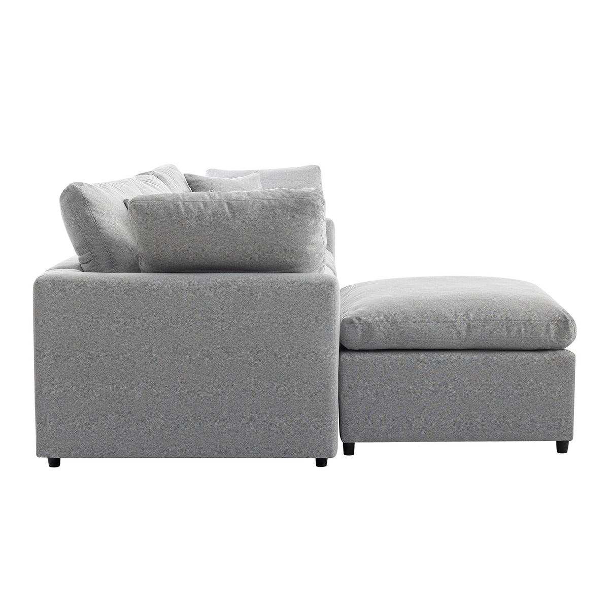 Down Filled Upholstery Convertible Sectional Sofa, L Shaped Couch With Reversible Chaise