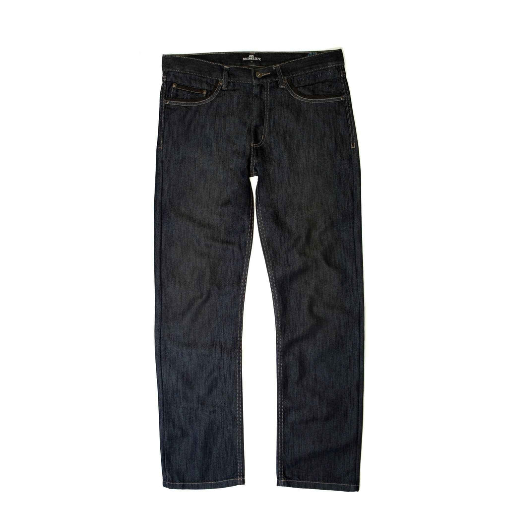 Jeans de mezclilla premium para hombre 65 McMlxv, lavado oscuro