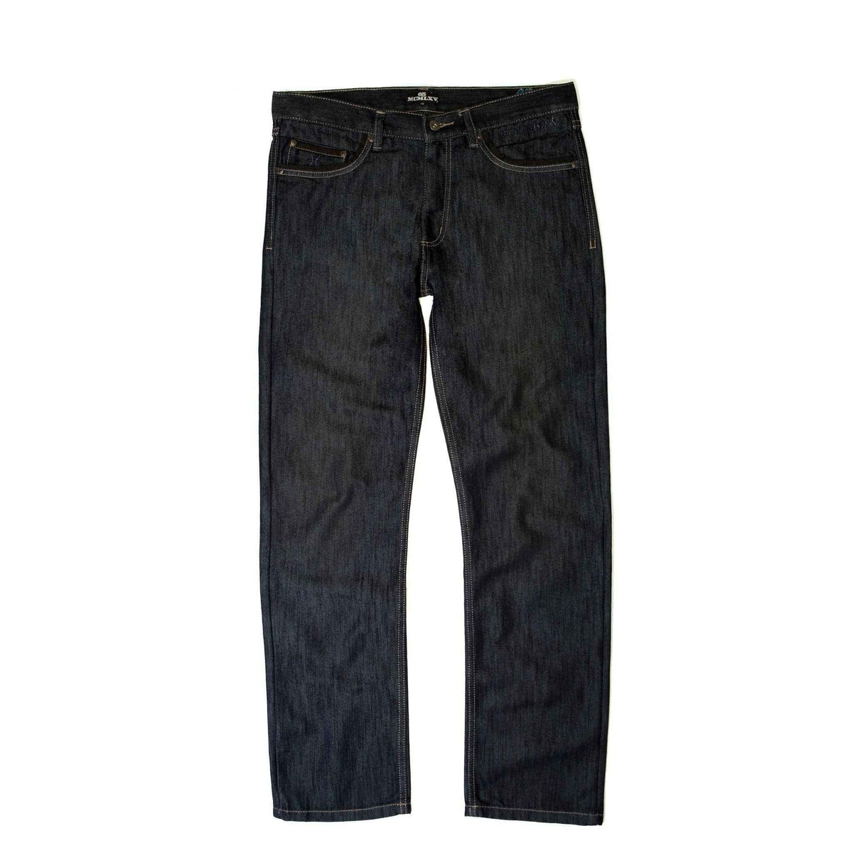 Jeans de mezclilla premium para hombre 65 McMlxv, lavado oscuro
