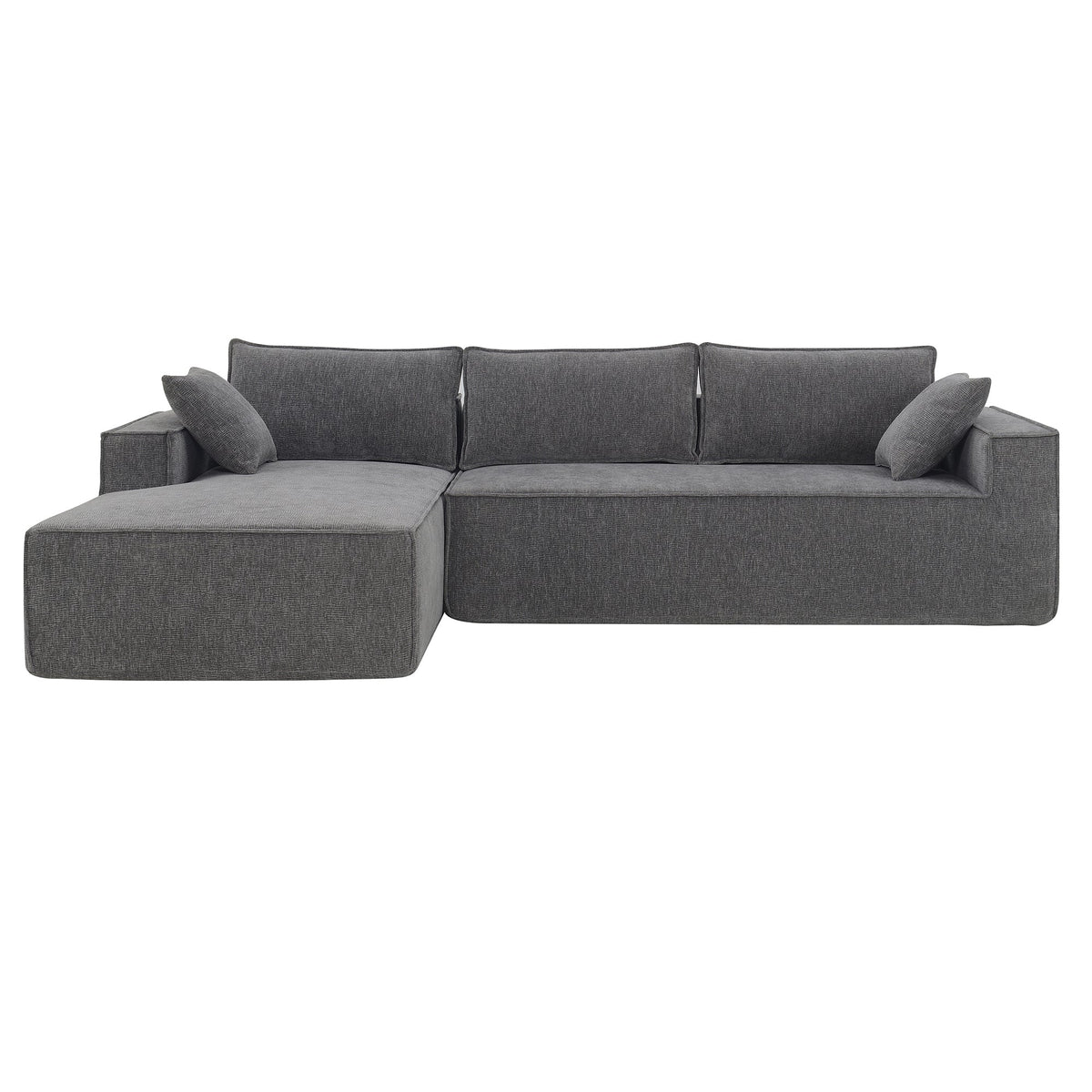 111.5*72"Minimalist Style Modular Sectional Sofa,Wrinkle-Resistant Chenille Couch Set,L-Shaped Sleeper Sofa Bed for Livi