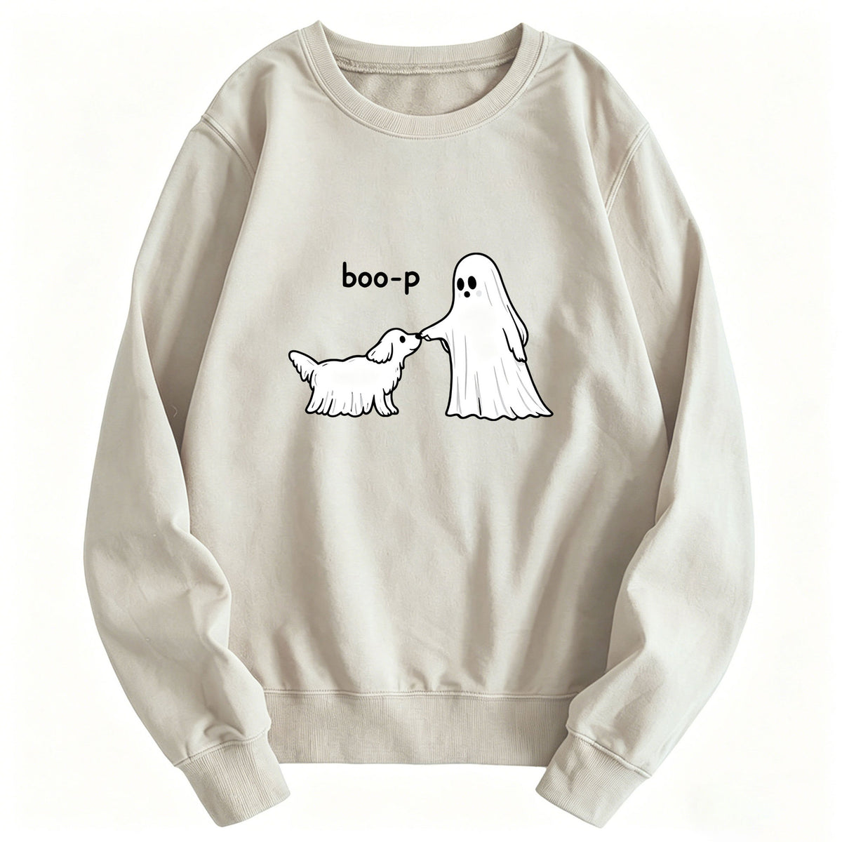 Sudadera con capucha estampada Boo-p
