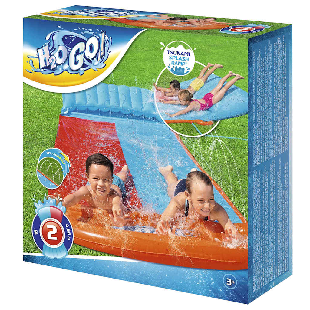 Bestway H20GO Vattenrutschbana Tsunami splash ramp dubbel
