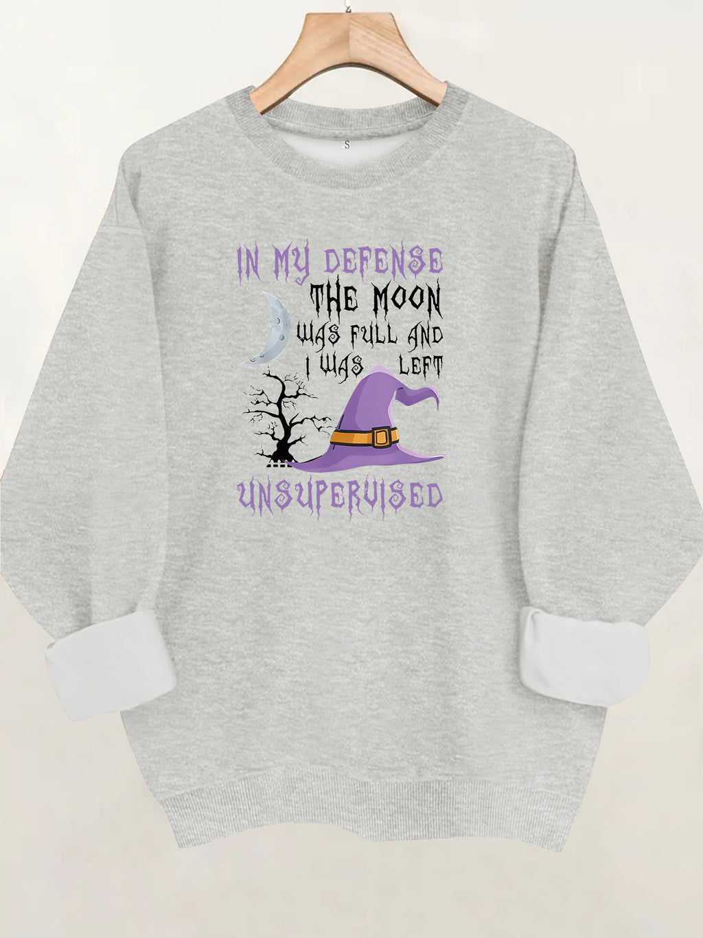 Round neck fleece hoodie