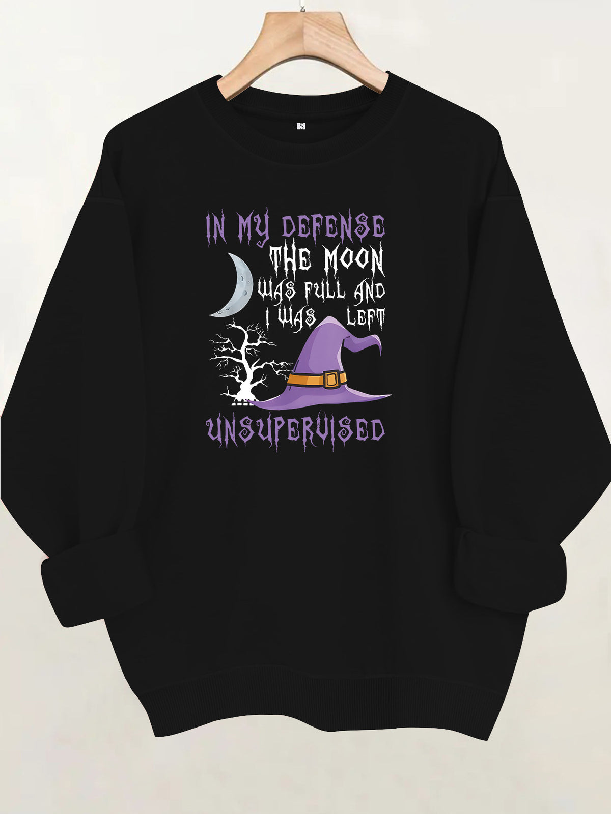 Round neck fleece hoodie