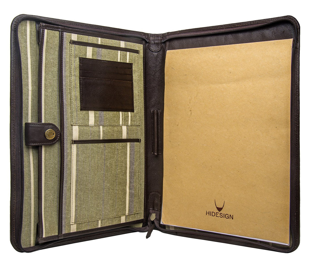Carpeta/Portafolio de piel para iPad con cuaderno de papel hecho a mano