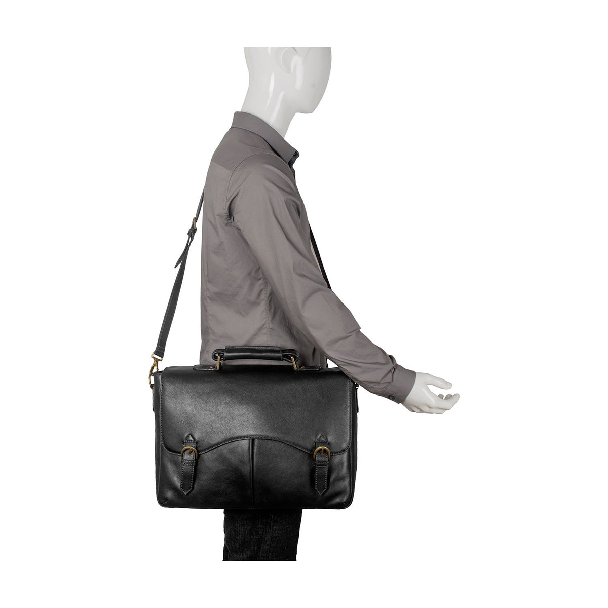 Maletín de trabajo Hawkins Leather compatible con laptop de 15"