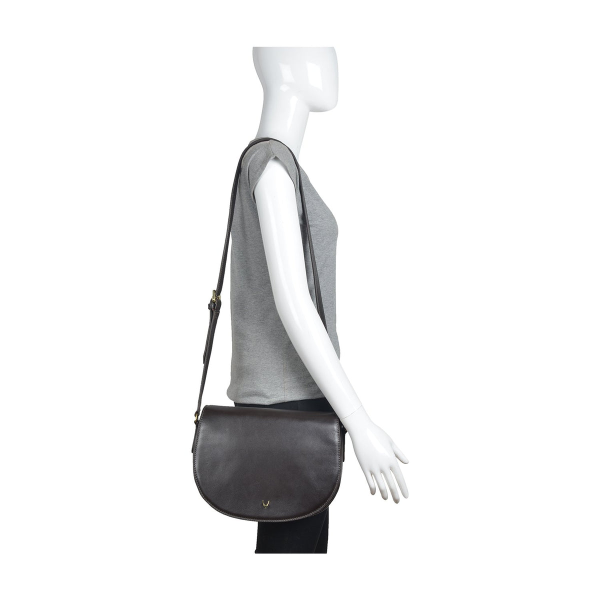 Nelly Classic Crossbody-väska i läder