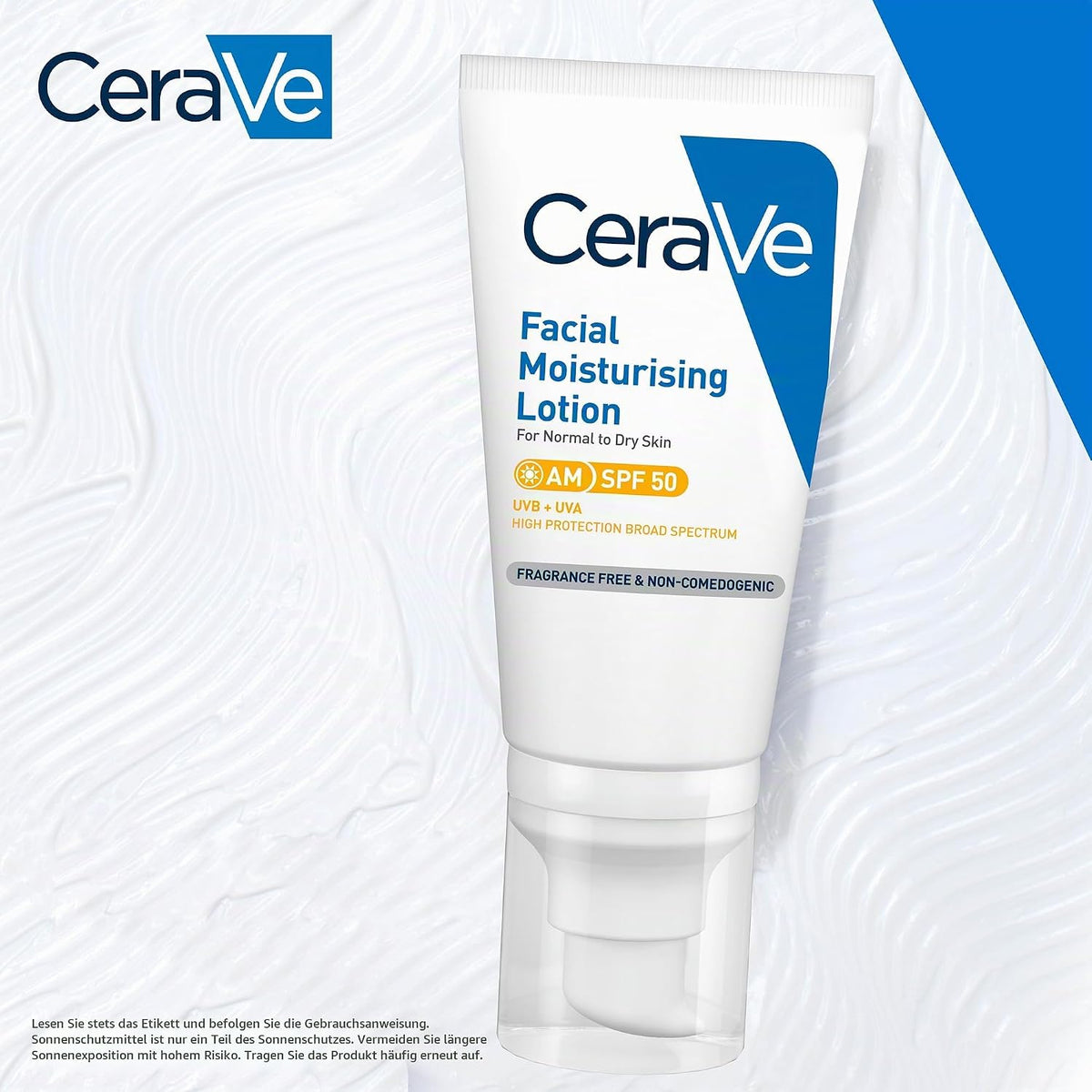 CeraVe Feuchtigkeitsspendende Gesichtscreme LSF 50, UVA- & UVB-Schutz, 50ml