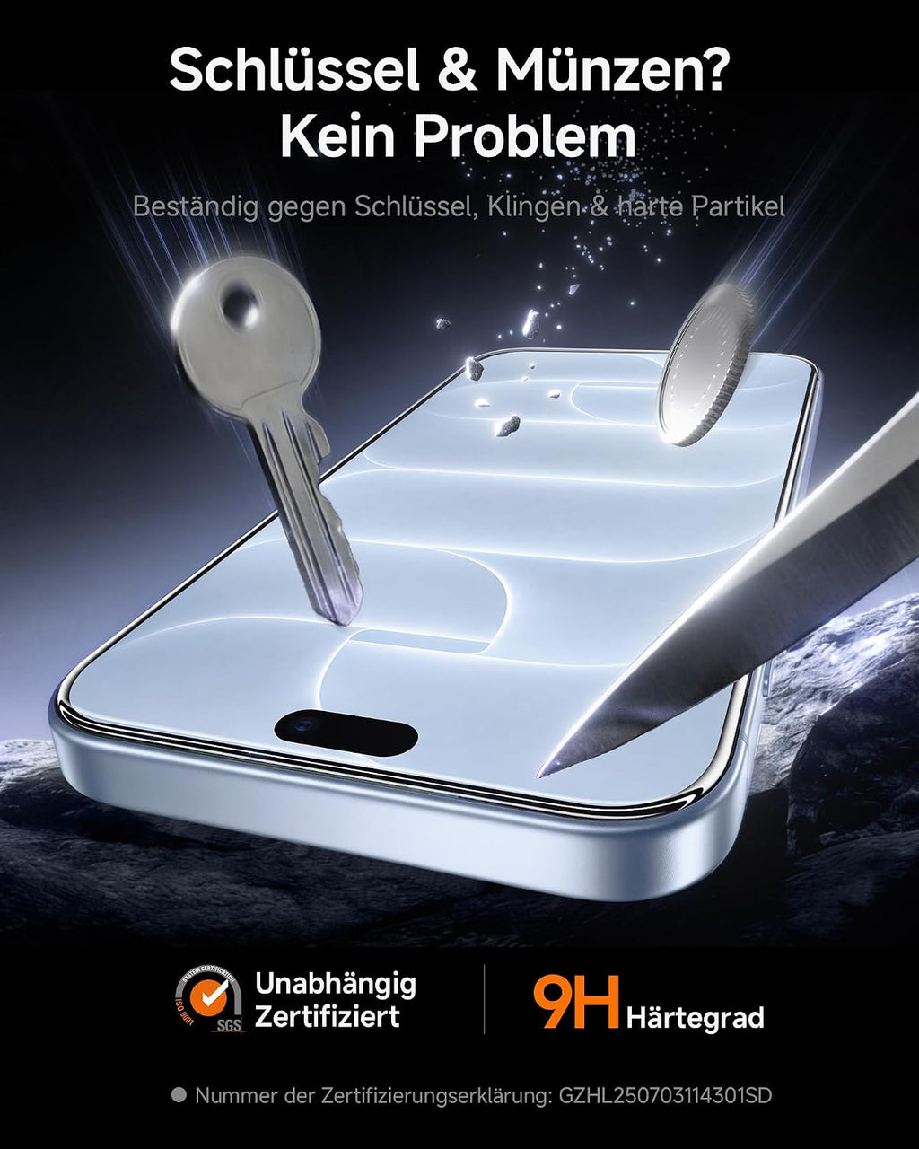 SMARTDEVIL 2 Pack Privatsphäre Schutz für iPhone 17 Panzerglas