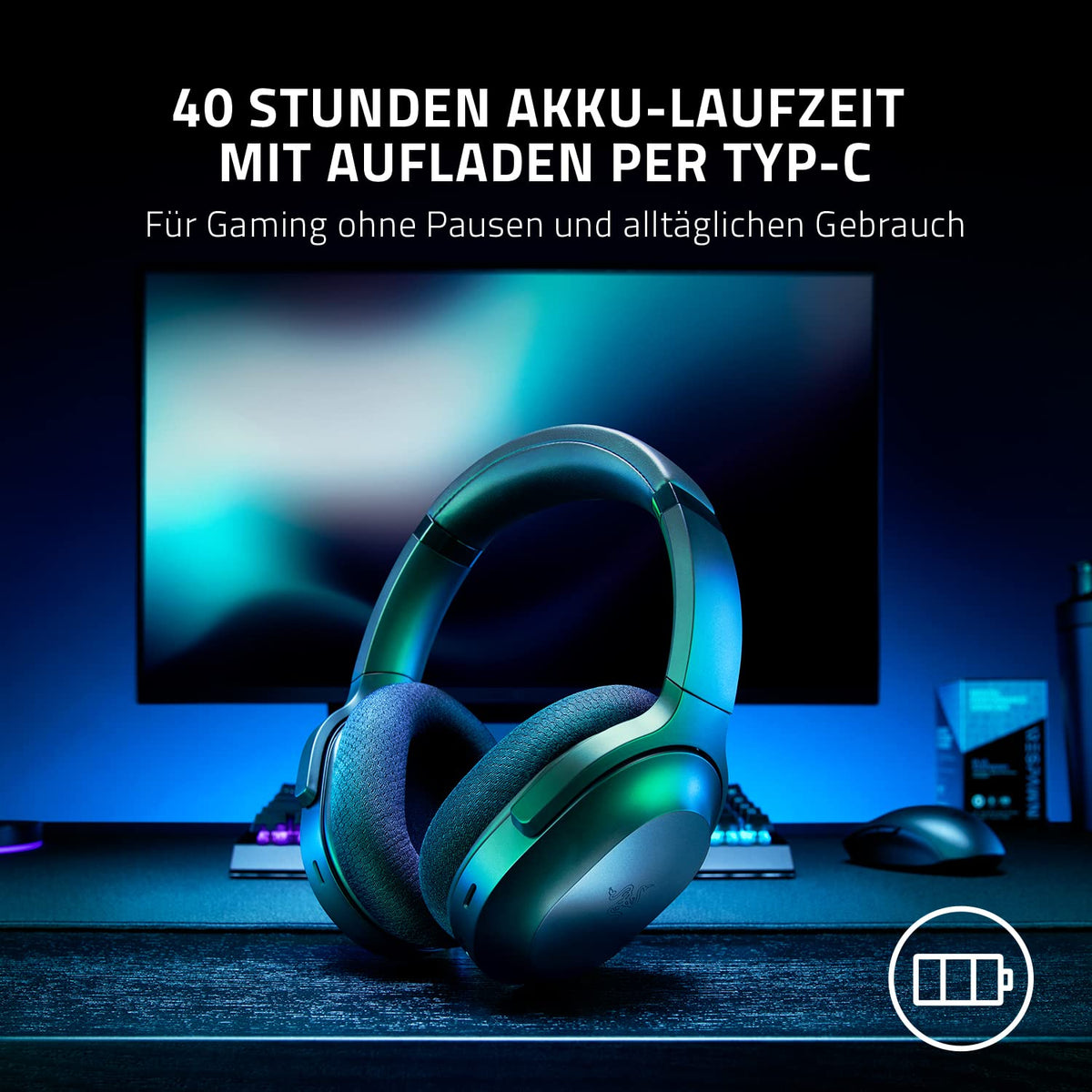 Razer Barracuda X - Kabelloses Multiplattform-Headset für Gaming und Mobile Geräte (SmartSwitch Dual Wireless, Triforce 40mm, Mikrofon mit Nierencharakteristik, 50h Akku, USB-C) Schwarz