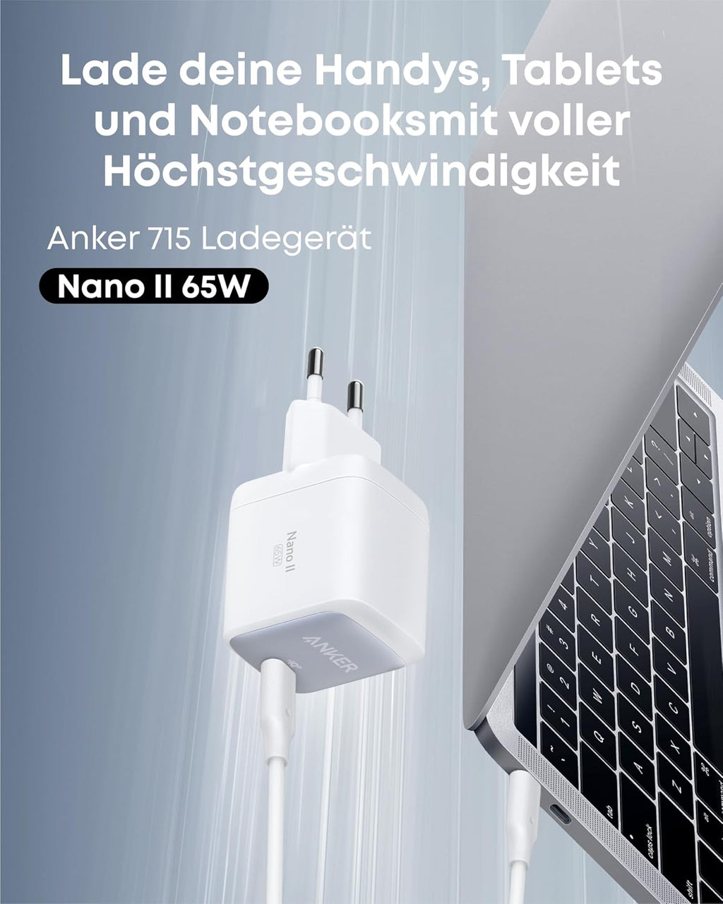 Anker Nano II 65W USB C Ladegerät Netzteil mit Schnellladeleistung