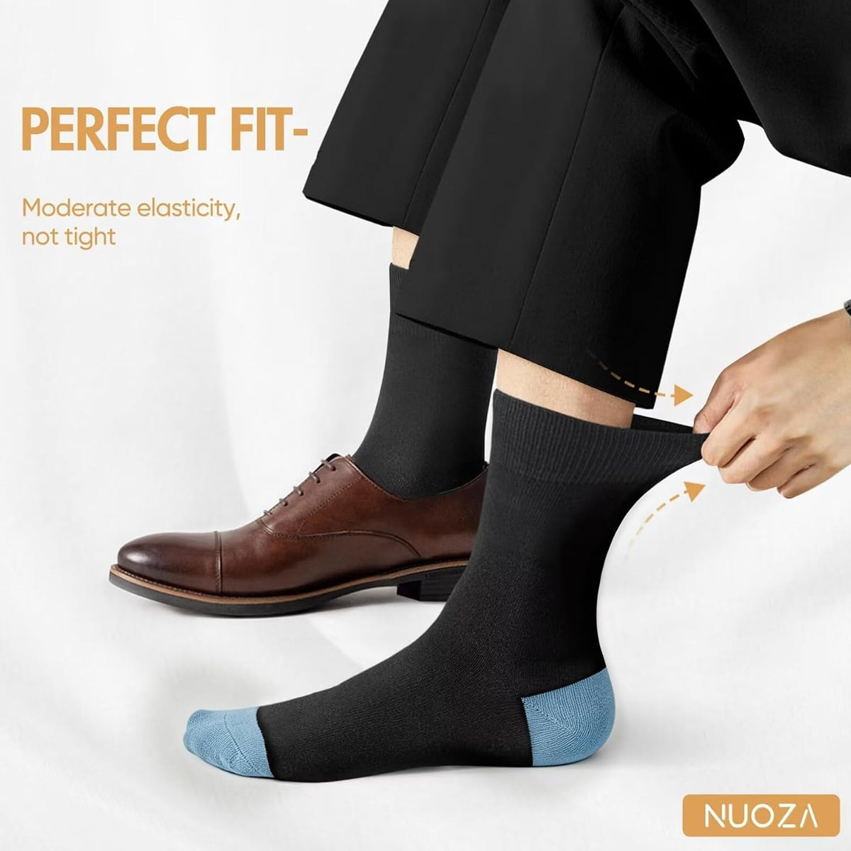 NUOZA 12 Paar Socken Herren Damen Baumwolle Business Atmungsaktive Socks