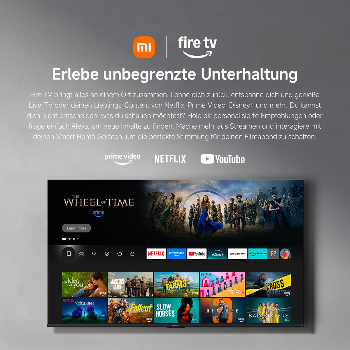 Xiaomi TV F 65 Zoll 2025, 4K UHD, Smart TV, Fire OS8, HDR10, L65MB-FAEU