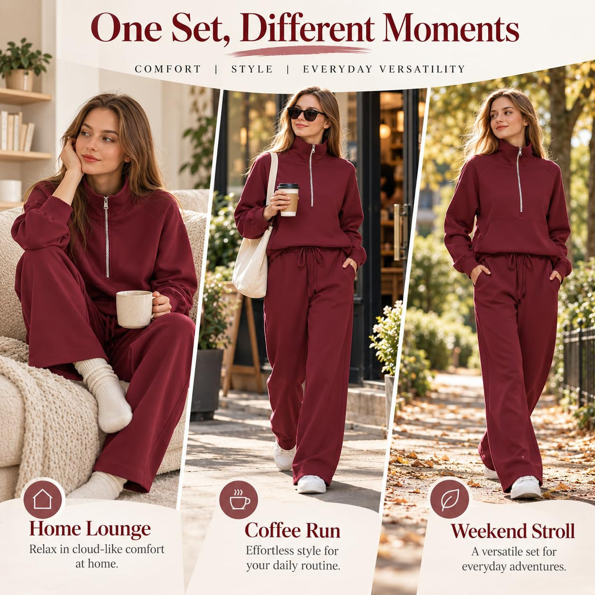 Tracksuit Womens Full Set Lounge Wear Sets for Women UK Comfort Long Sleeve Activewear Fall Outfits Gym 2 Piece Ladies Sweatshirts Joggers