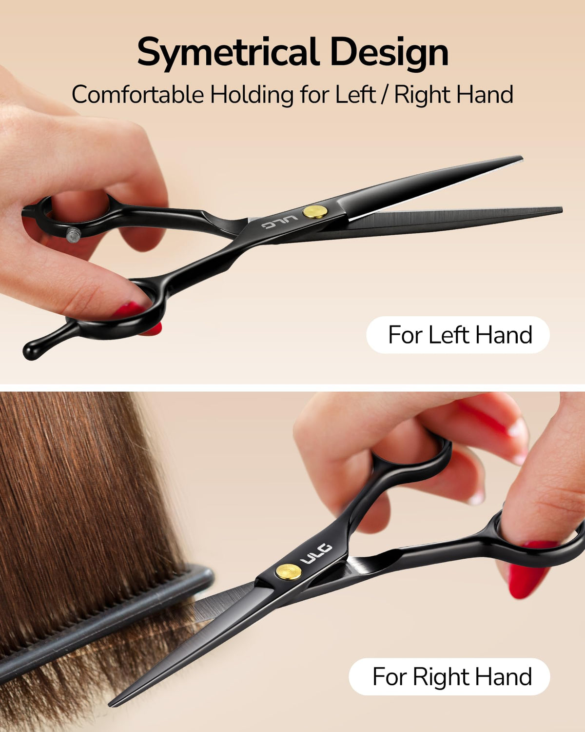 Haarschere Scharfe Friseurschere ULG 6.5 Zoll Präziser Schnitt Haarschnitt japanischer rostfrei edelstahl Rasiermesserscharf Effilierscheren