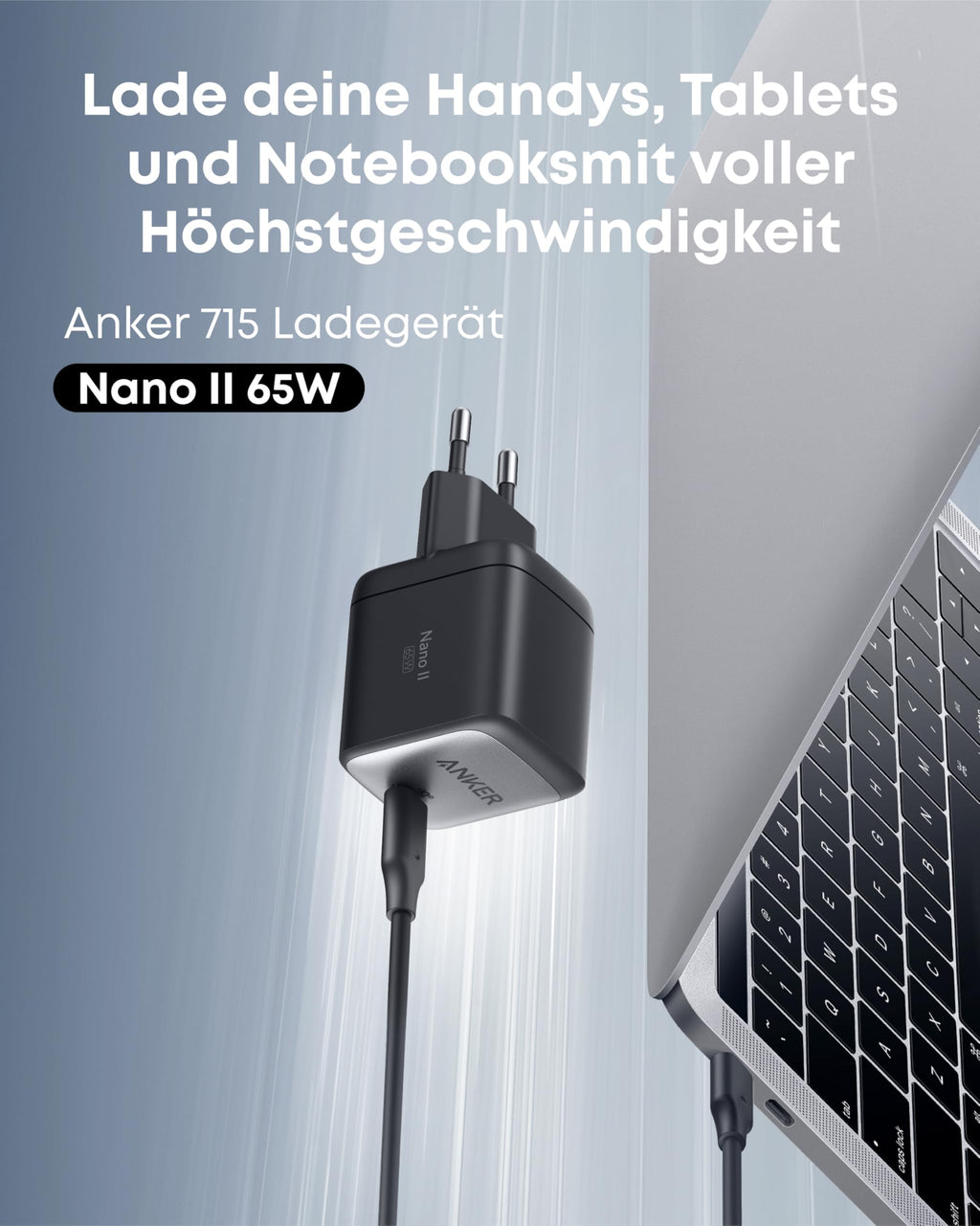 Anker Nano II 65W USB C Ladegerät Netzteil mit Schnellladeleistung