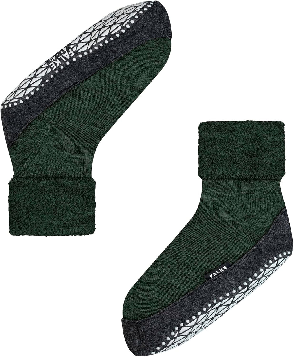FALKE Herren Cosyshoe Stoppersocken atmungsaktive klimaregulierende geruchshemmende Wolle rutschfeste Noppen auf der Filzsohle komfortabel warm mit Plüsch strapazierfähig 1 Paar