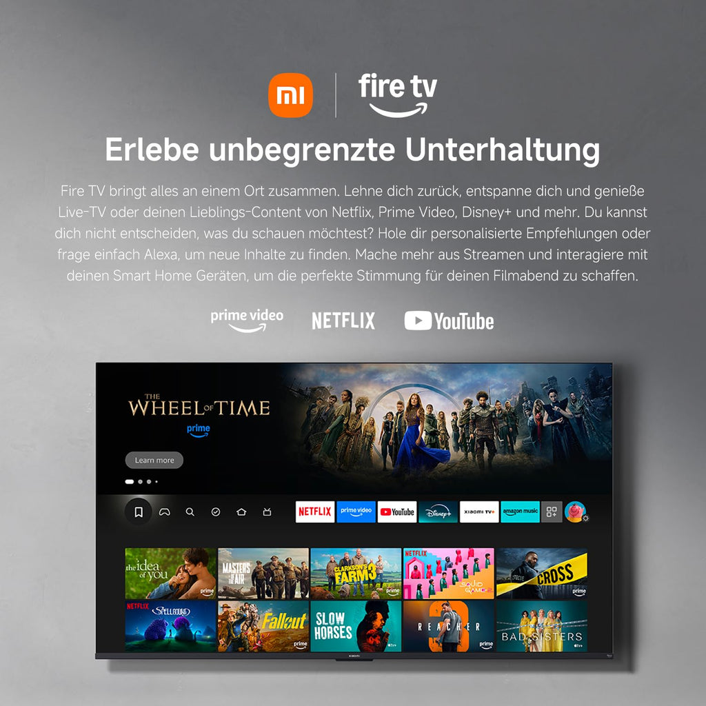 Xiaomi TV F 65 Zoll 2025, 4K UHD, Smart TV, Fire OS8, HDR10, L65MB-FAEU