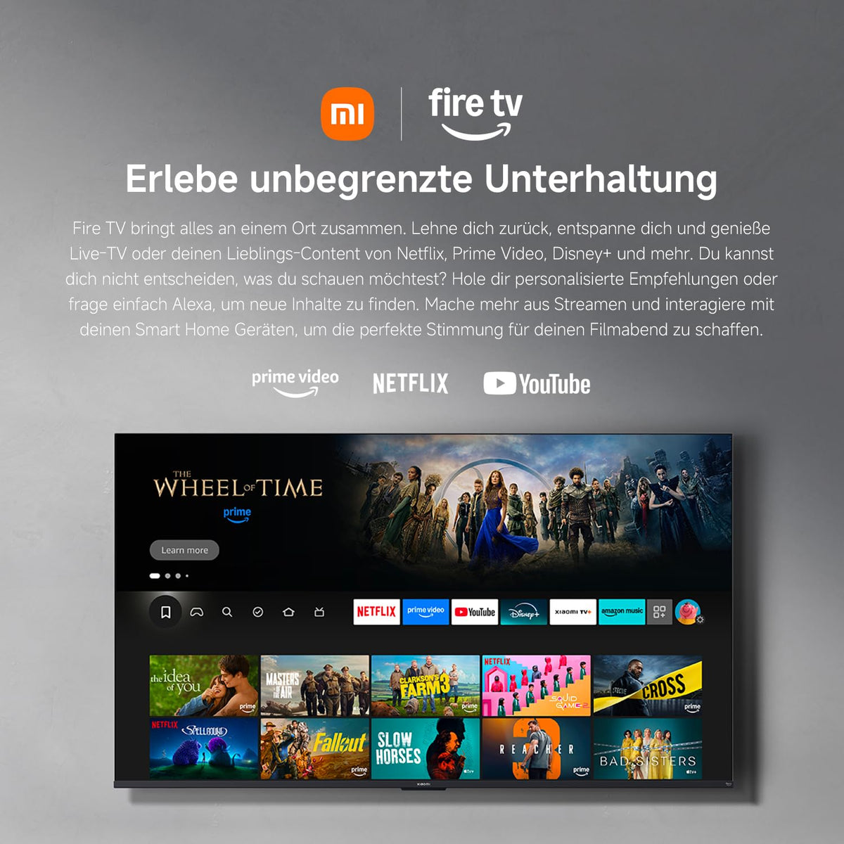 Xiaomi TV F 65 Zoll 2025, 4K UHD, Smart TV, Fire OS8, HDR10, L65MB-FAEU