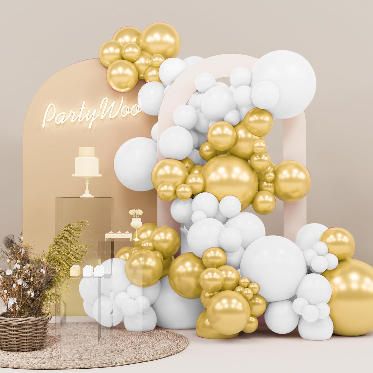 PartyWoo Black Balloons 140pcs Different Sizes of 18 12 10 5 Inch