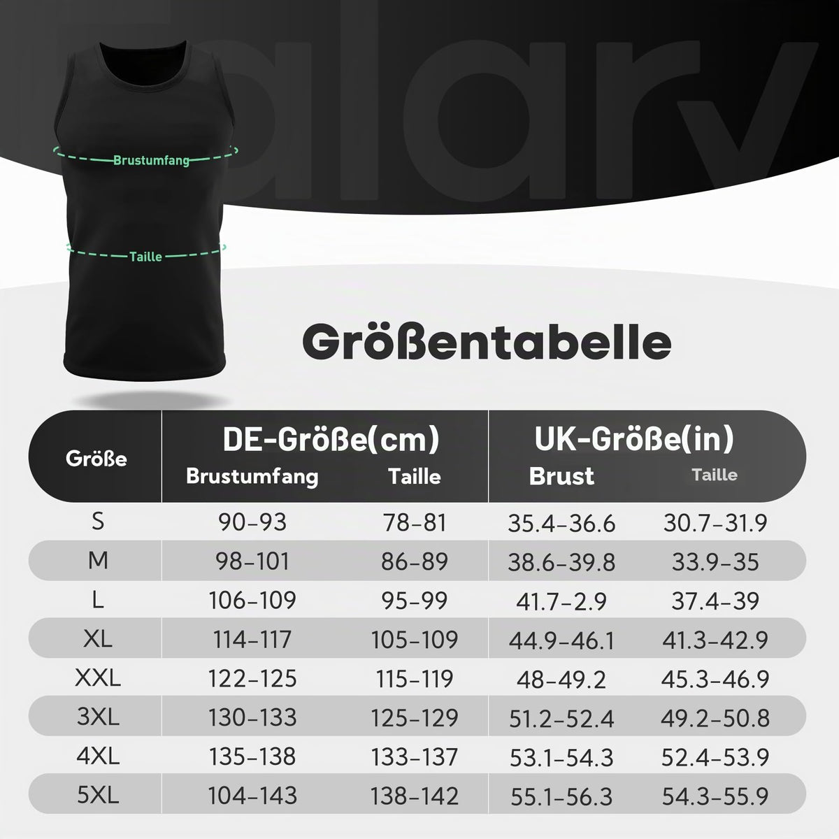 FALARY 3er-/6er-Pack Herren-Unterhemd aus Baumwolle Tanktop Unterhemden S-5XL