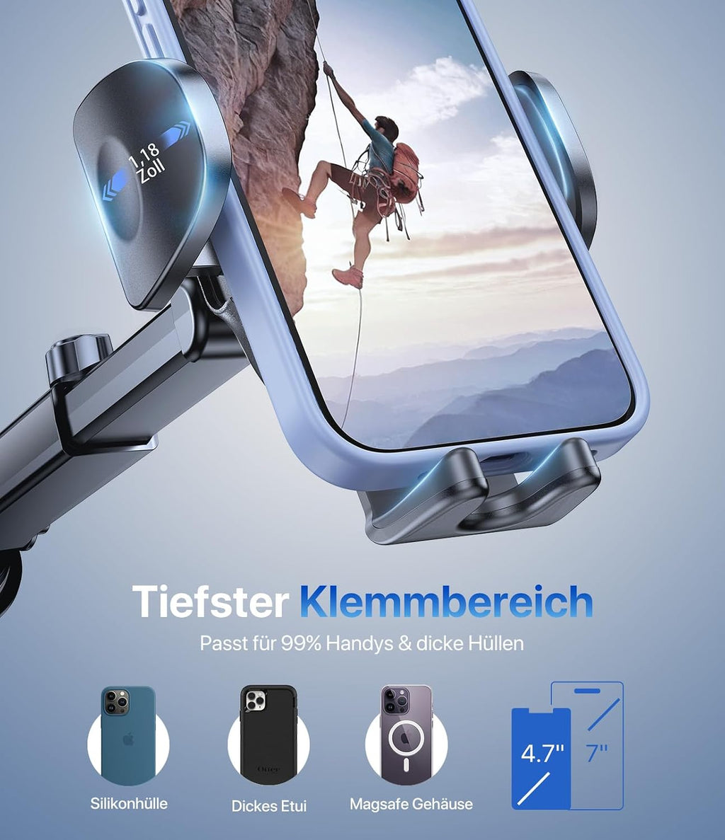 Miracase [2026 Upgraded Handyhalterung Auto Handy Halterung,Universal Car Phone Holder[Stärkste Saugnapf & Lüftungshaken] 360° Drehbar kfz autohalterung Lautsprecher für iPhone Samsung Galaxy Google
