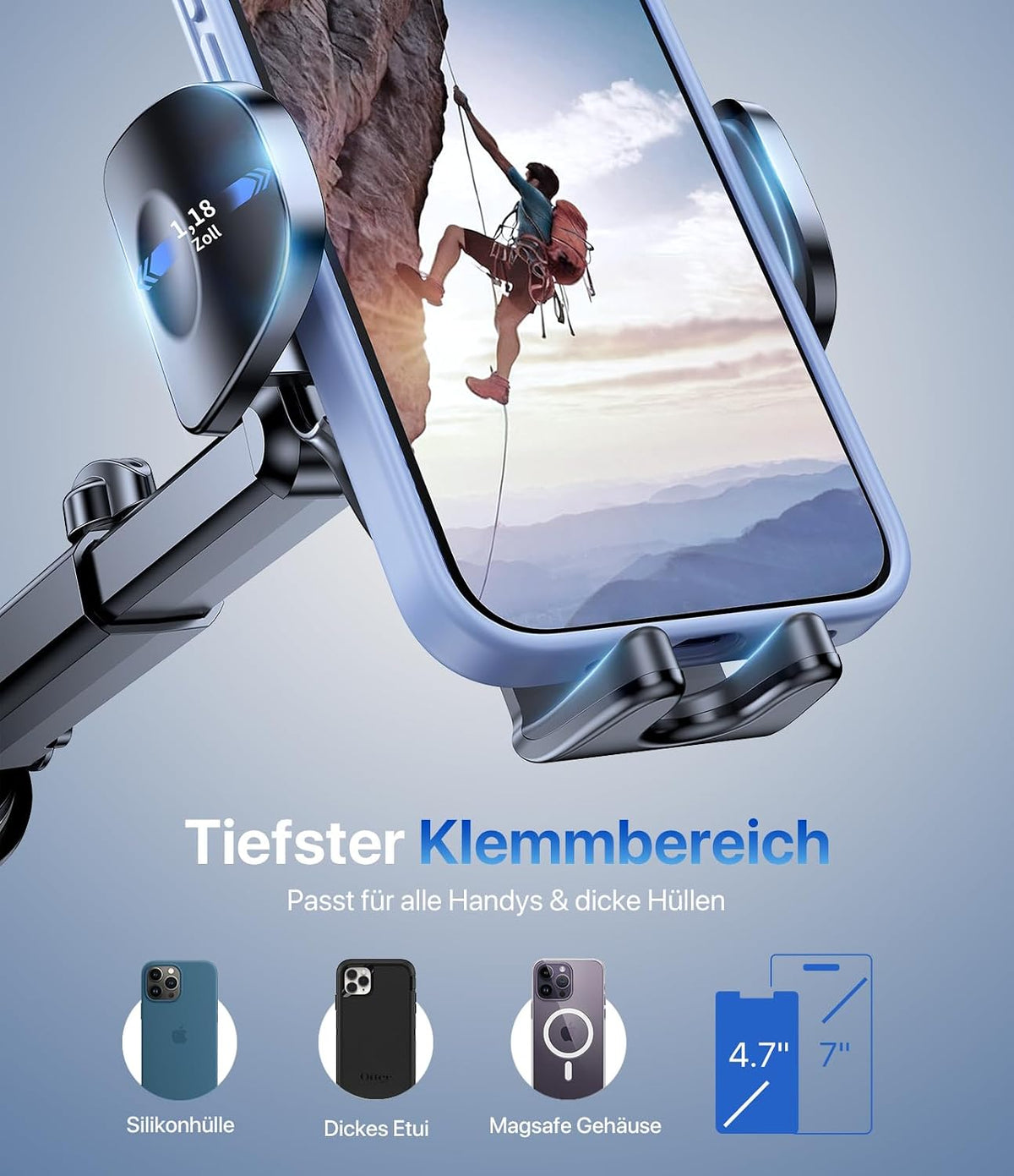 Miracase [2026 Upgraded Handyhalterung Auto Handy Halterung,Universal Car Phone Holder[Stärkste Saugnapf & Lüftungshaken] 360° Drehbar kfz autohalterung Lautsprecher für iPhone Samsung Galaxy Google
