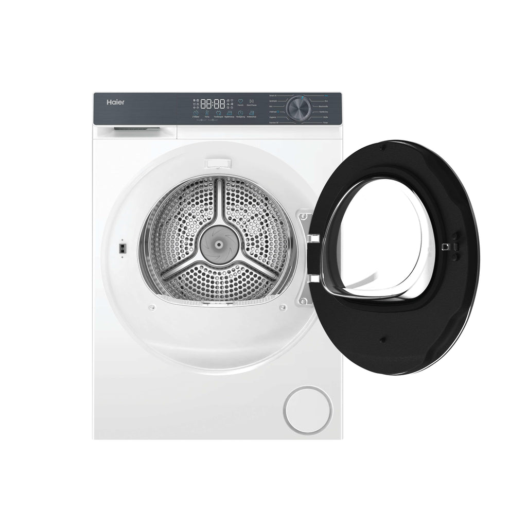 Haier Wärmepumpentrockner 9kg I G7 Serie I Klasse B I AI Power Inverter Motor, iOn Air Fresh, Pillow-Schontrommel, Automatik- & Hygiene-Programm, hOn AppI HD90-B667U1