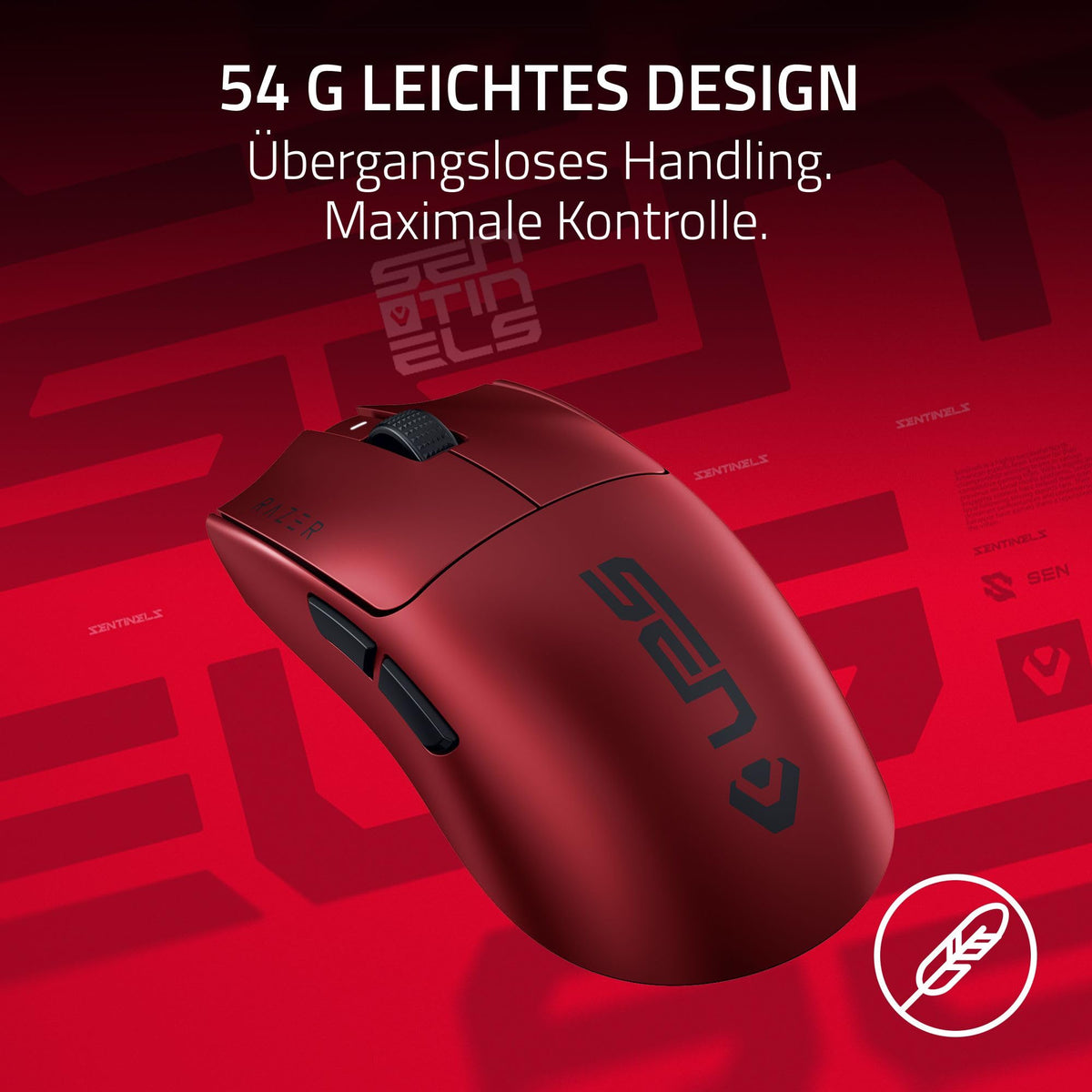 Razer Viper V3 HyperSpeed - Kabellose Esports Gaming-Maus - Focus Pro 30K DPI Sensor - bis zu 280 Std. Akku, Mechanische Maus-Switches 2th Generation - kabellose Abtastrate 4000Hz- PC/Mac | Schwarz