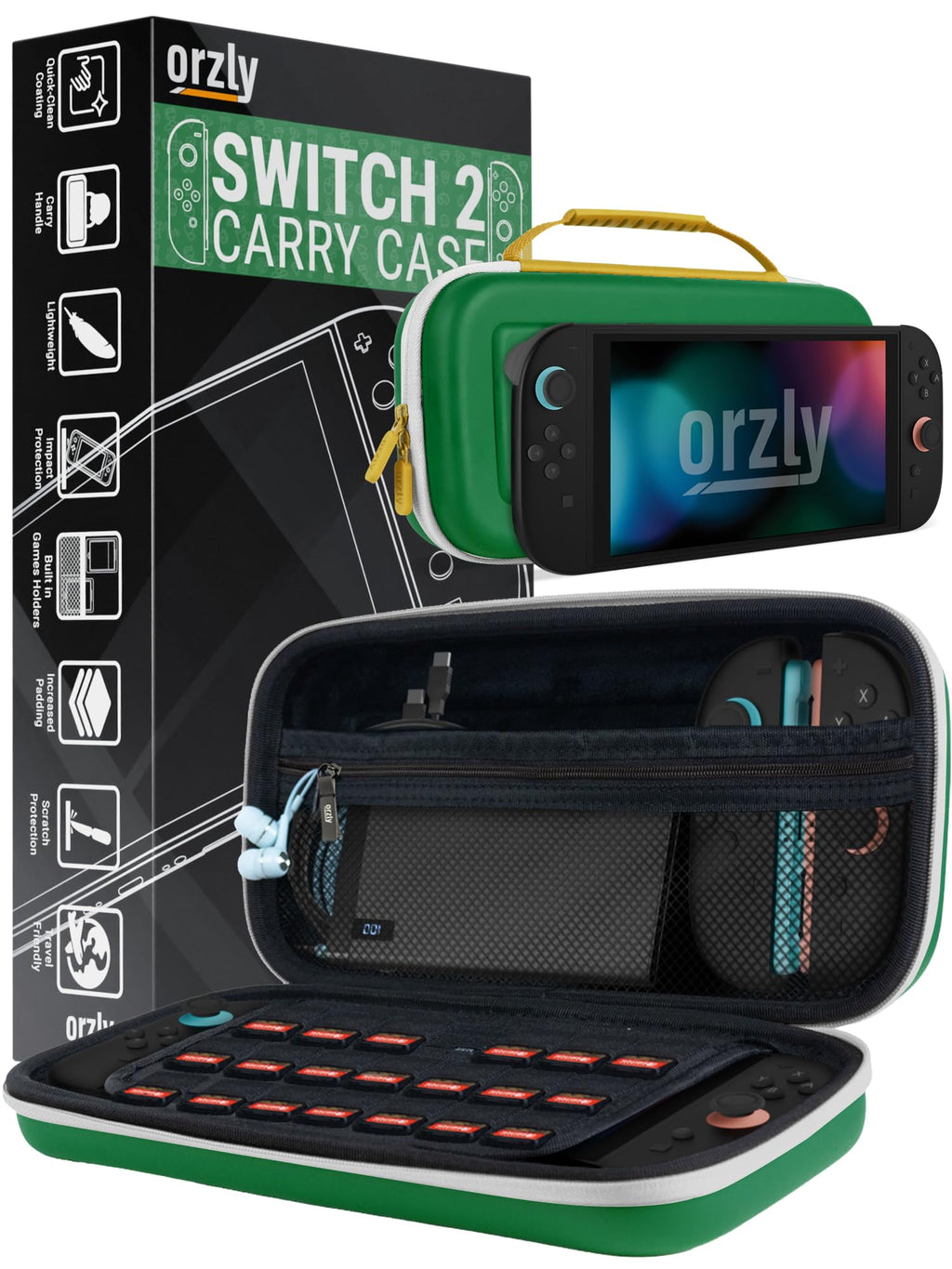 Orzly Tragetasche kompatibel mit Nintendo Switch Lite (2019) – Aufbewahrungstasche - Hartschalen Case/Hülle/Schutzhülle für die Verwendung mit der Nintendo Switch Lite Konsole & Accesoires - ROSA
