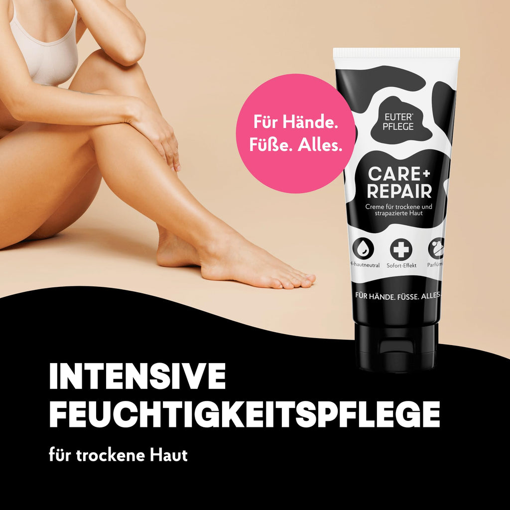 EUTERPFLEGE Care + Repair Pflegecreme, für trockene Haut, 400ml, parfümfrei