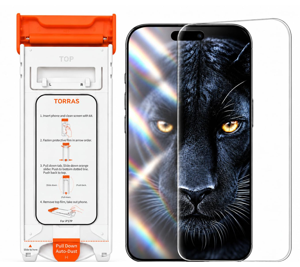 TORRAS für iPhone 18 Pro 9H+ Kratzfest Kameraschutz HD-Klares, Grau
