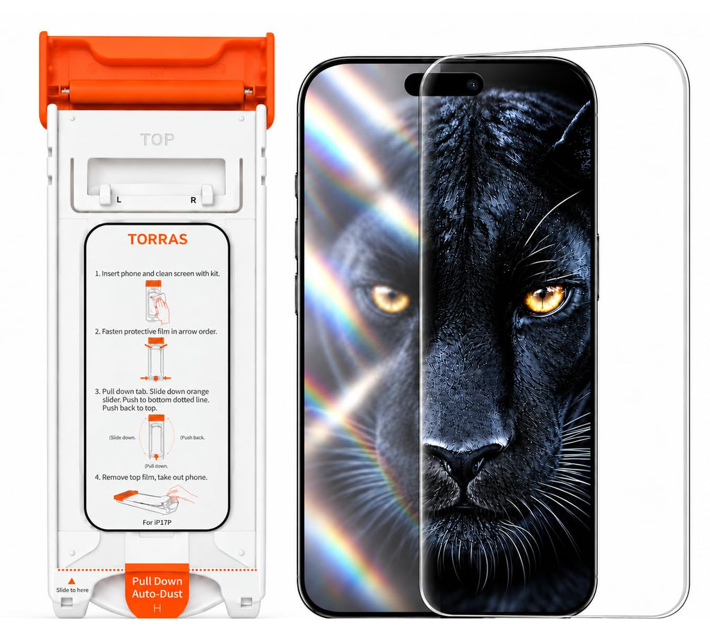 TORRAS für iPhone 18 Pro 9H+ Kratzfest Kameraschutz HD-Klares, Grau