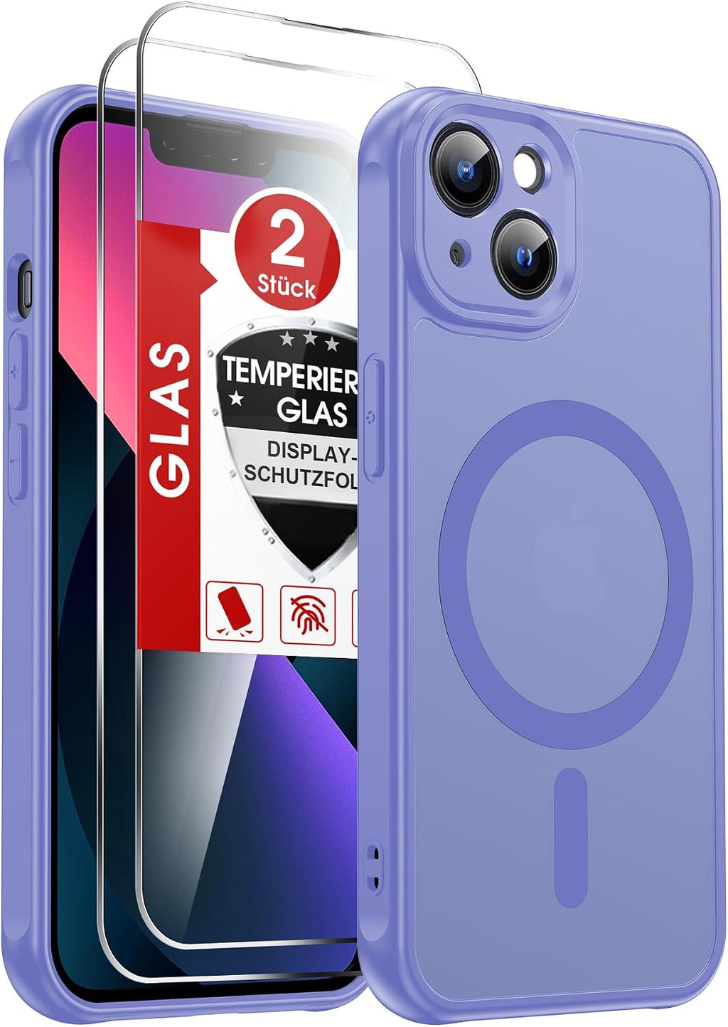 LeYi für Samsung Galaxy A06 4G Hülle für Magsafe mit 2X Panzerglas-Schwarz