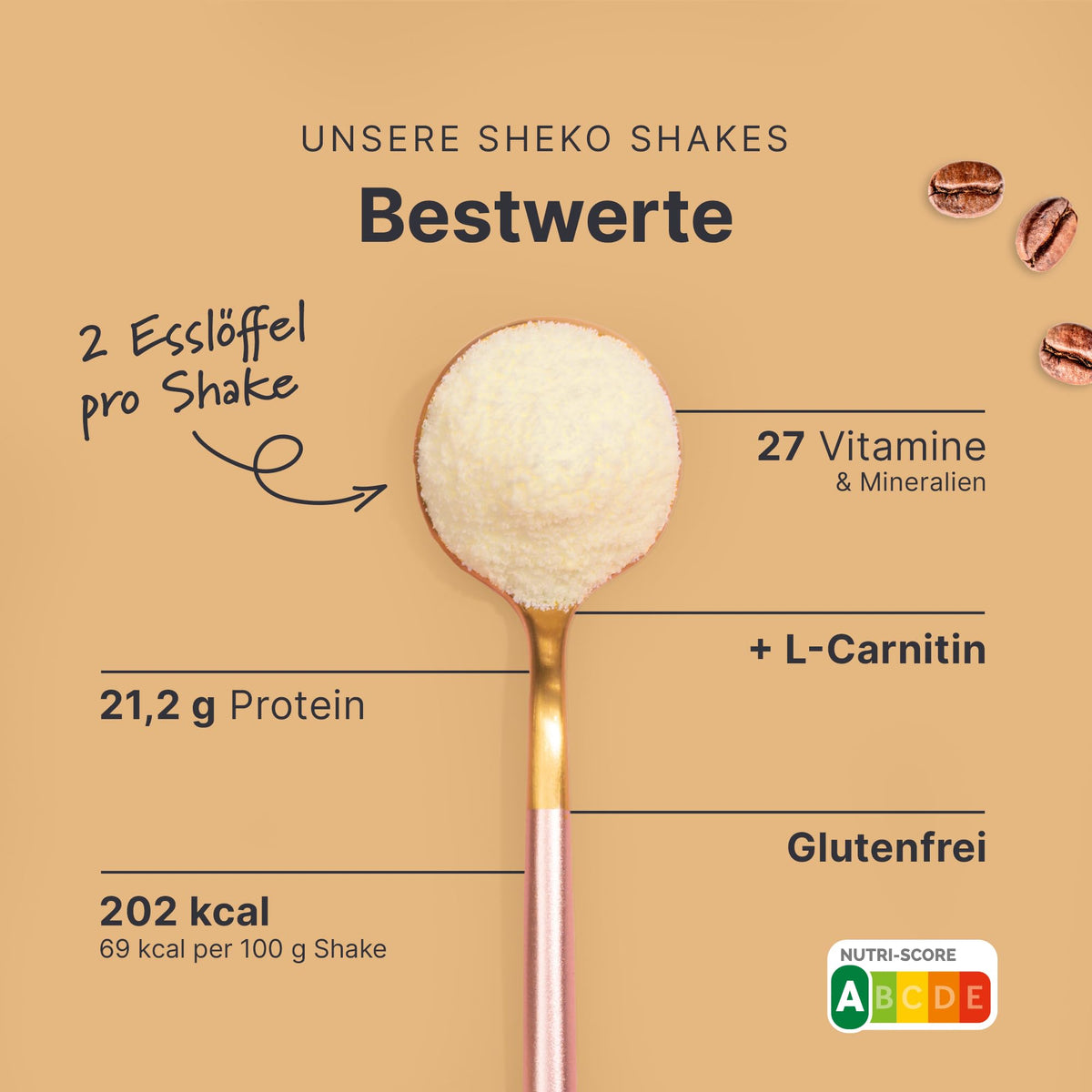 SHEKO Balance Shake Erdbeere – Mahlzeitersatz & Abnehmshake – 378 g