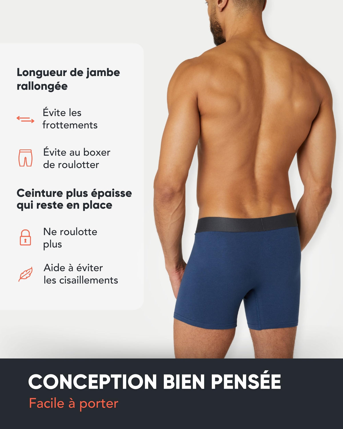 FM London Lot de 7 Boxers Respirants Homme sans Étiquette, Extensibles