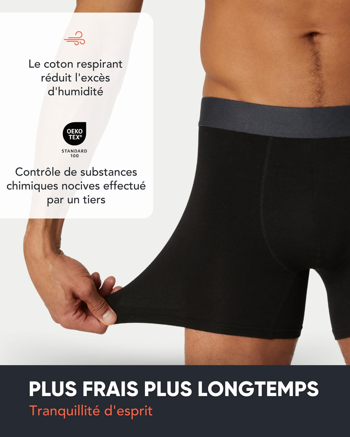 FM London Lot de 7 Boxers Respirants Homme sans Étiquette, Extensibles