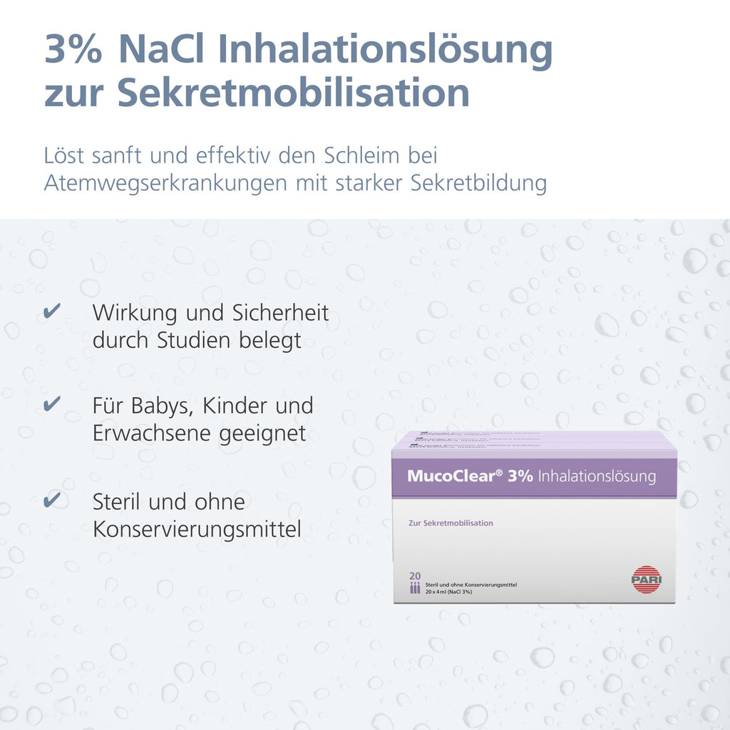 PARI NaCl 0,9% Inhalationslösung - isoton (0,9% Kochsalz),60 x 2,5 ml