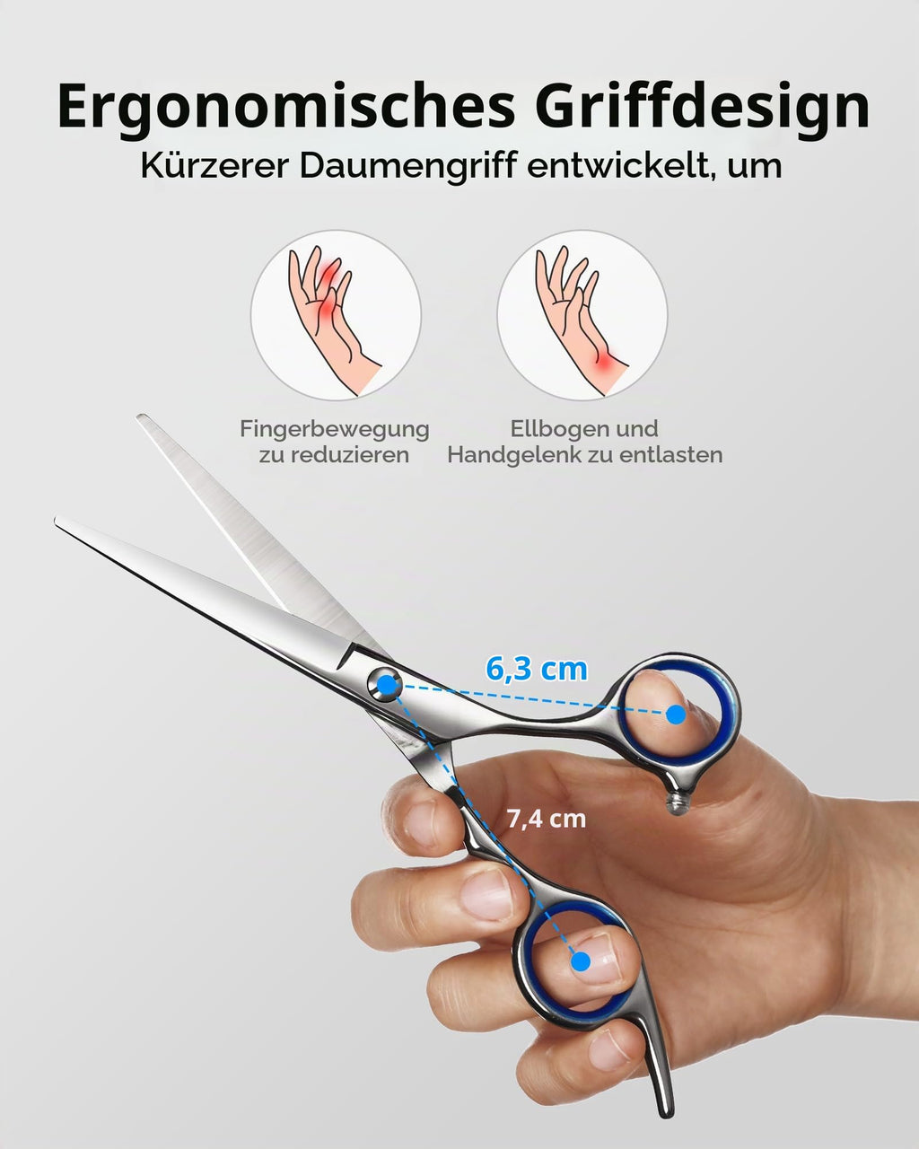 Haarschere Scharfe Friseurschere ULG 6.5 Zoll Präziser Schnitt Haarschnitt japanischer rostfrei edelstahl Rasiermesserscharf Effilierscheren