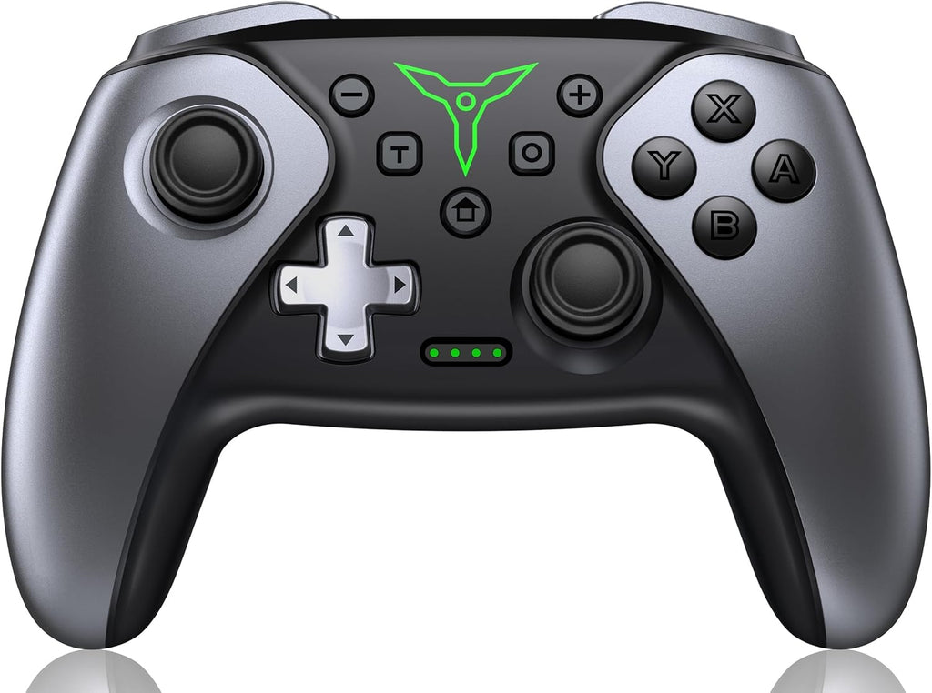 HELLCOOL Switch Controller, Kabellos Switch Pro Controller für Switch/Lite/OLED Konsole, Macro/Turbo/Aufwachfunktion, Präzise Steuerung, Dual Motors Vibration, 15 Std Spieldauer