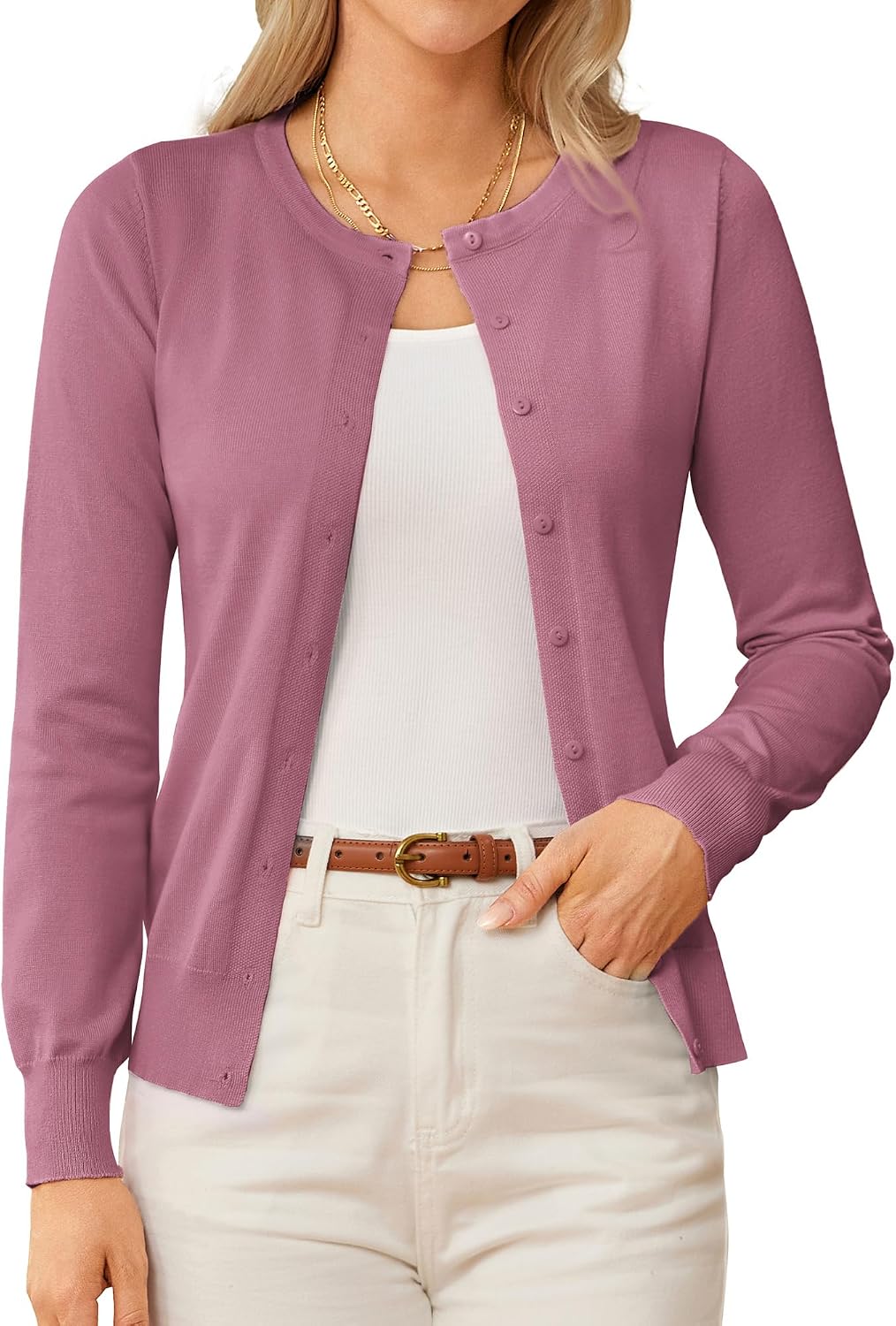 GRACE KARIN Damen Strickjacke Leichtes Herbst-Outfit 2026