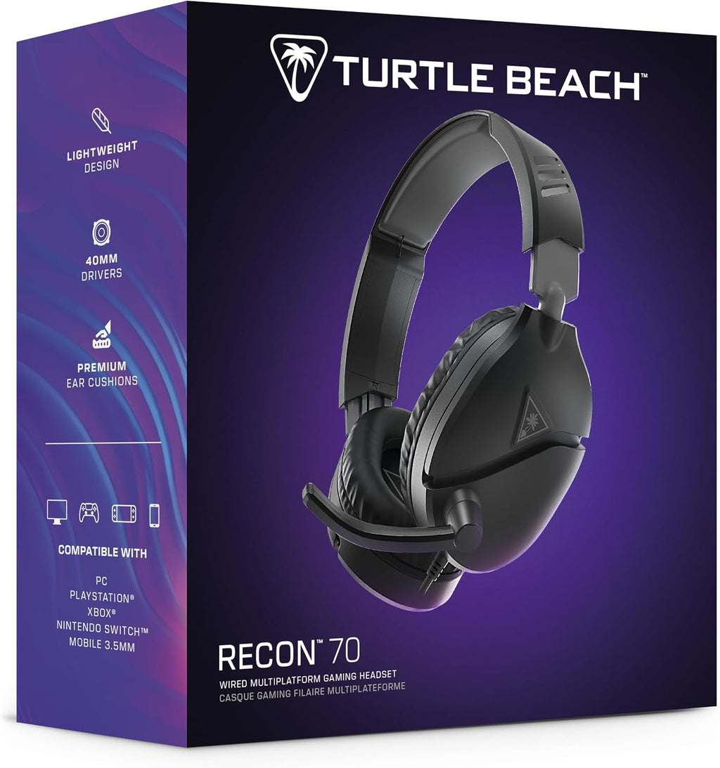 Turtle Beach Recon 70 Multiplattform-Headset mit Kabel, PC/PS5/XBOX