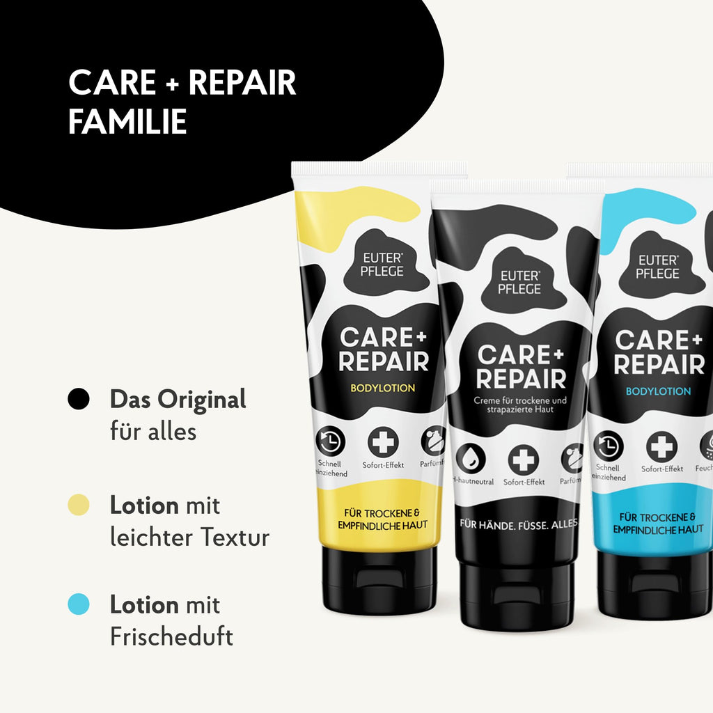 EUTERPFLEGE Care + Repair Pflegecreme, für trockene Haut, 400ml, parfümfrei