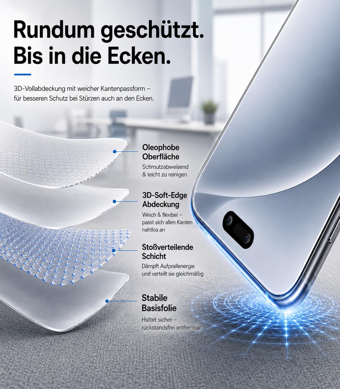TORRAS für iPhone 18 Pro für Panzerglas TOP 9H+, Auto-Montage, 2 Stück