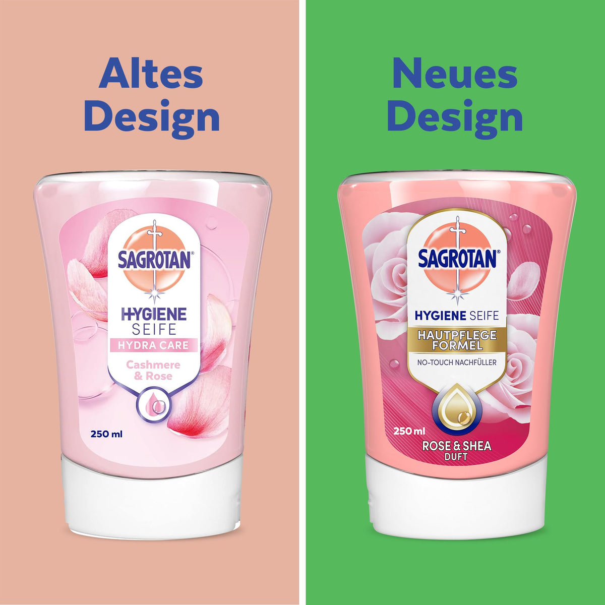 Sagrotan No‑Touch Nachfüller Aloe Vera – Handseife für den automatischen Seifenspender – Sanfte Reinigung für die Hände – Flüssigseife – 5 X 250 ml