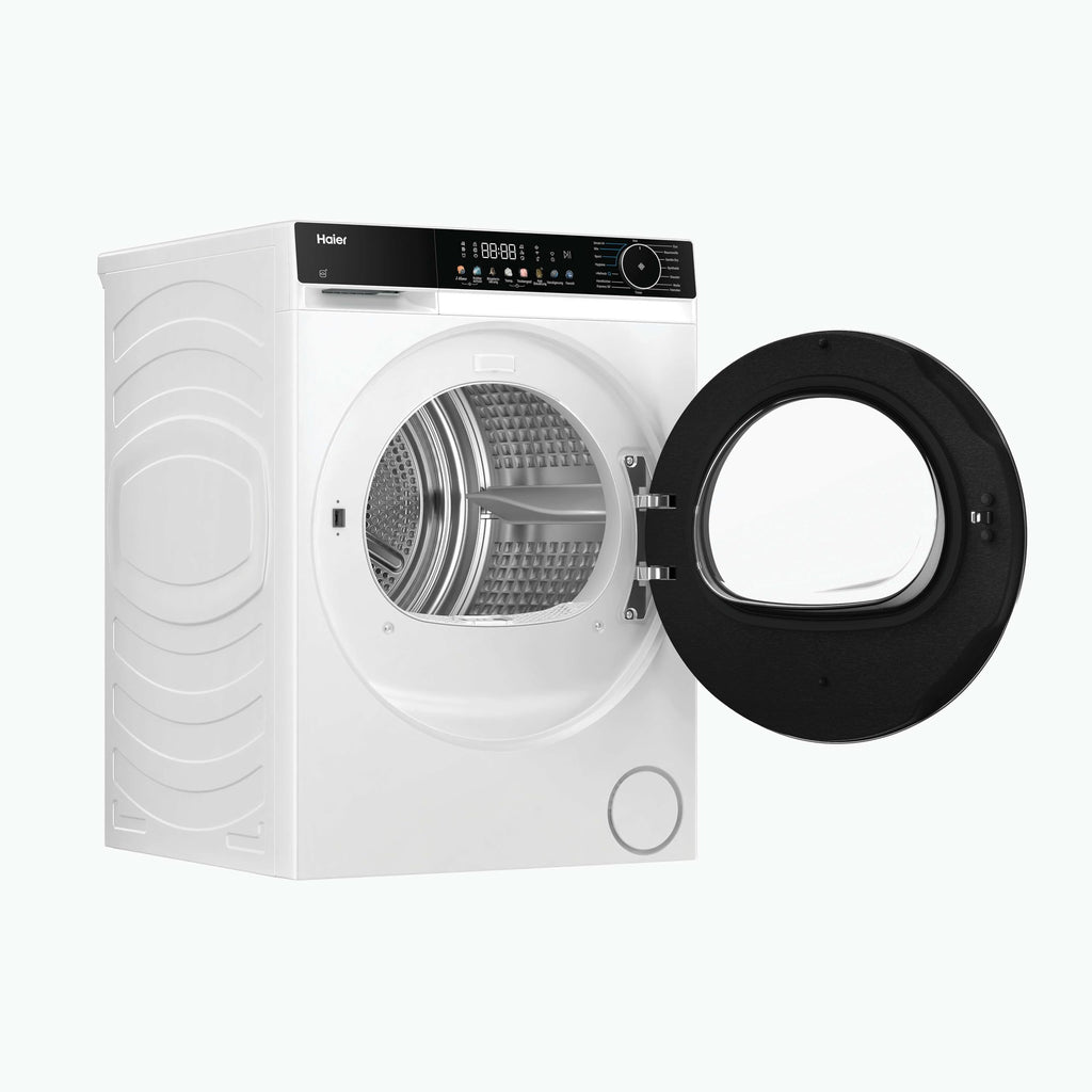 Haier Wärmepumpentrockner 9kg I G7 Serie I Klasse B I AI Power Inverter Motor, iOn Air Fresh, Pillow-Schontrommel, Automatik- & Hygiene-Programm, hOn AppI HD90-B667U1