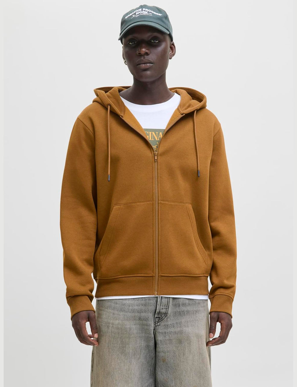 JACK & JONES Herren Jjebradley Sweat Zip Hood Noos Sweatshirtjacke (1er Pack)