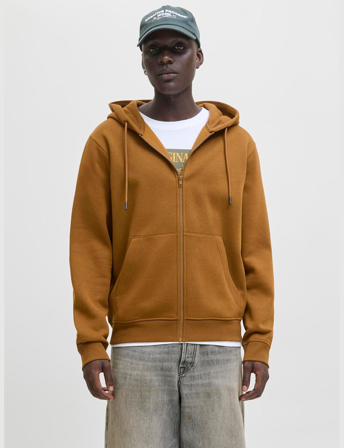 JACK & JONES Herren Jjebradley Sweat Zip Hood Noos Sweatshirtjacke (1er Pack)
