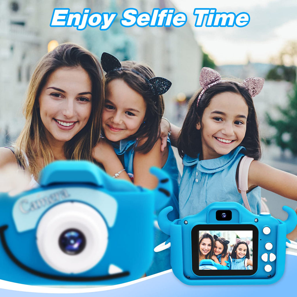 Goopow Kids Camera Toys for 3-8 Year Old Girls Boys,Children Digital Video Camcorder Camera with Cartoon Soft Cover, Best Chritmas Birthday Festival Gift for Kids